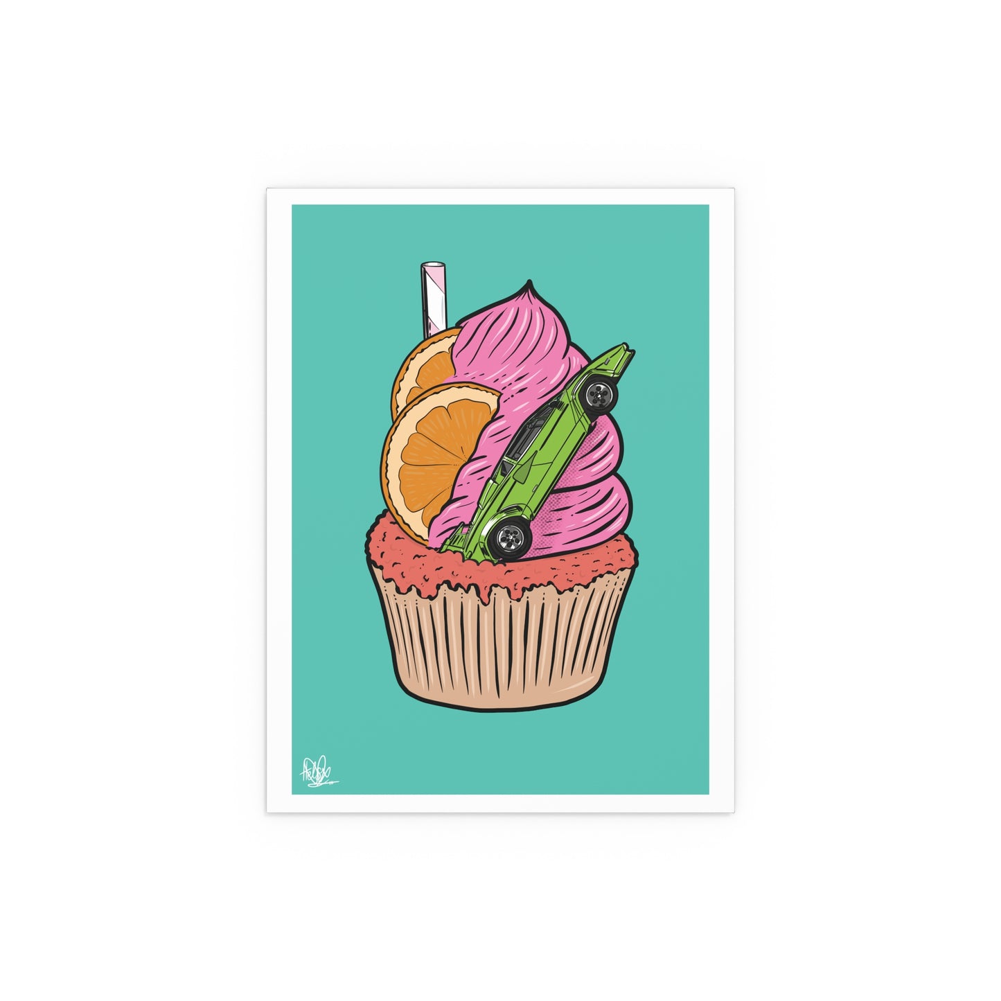 Lambo Cupcake - Silk Poster