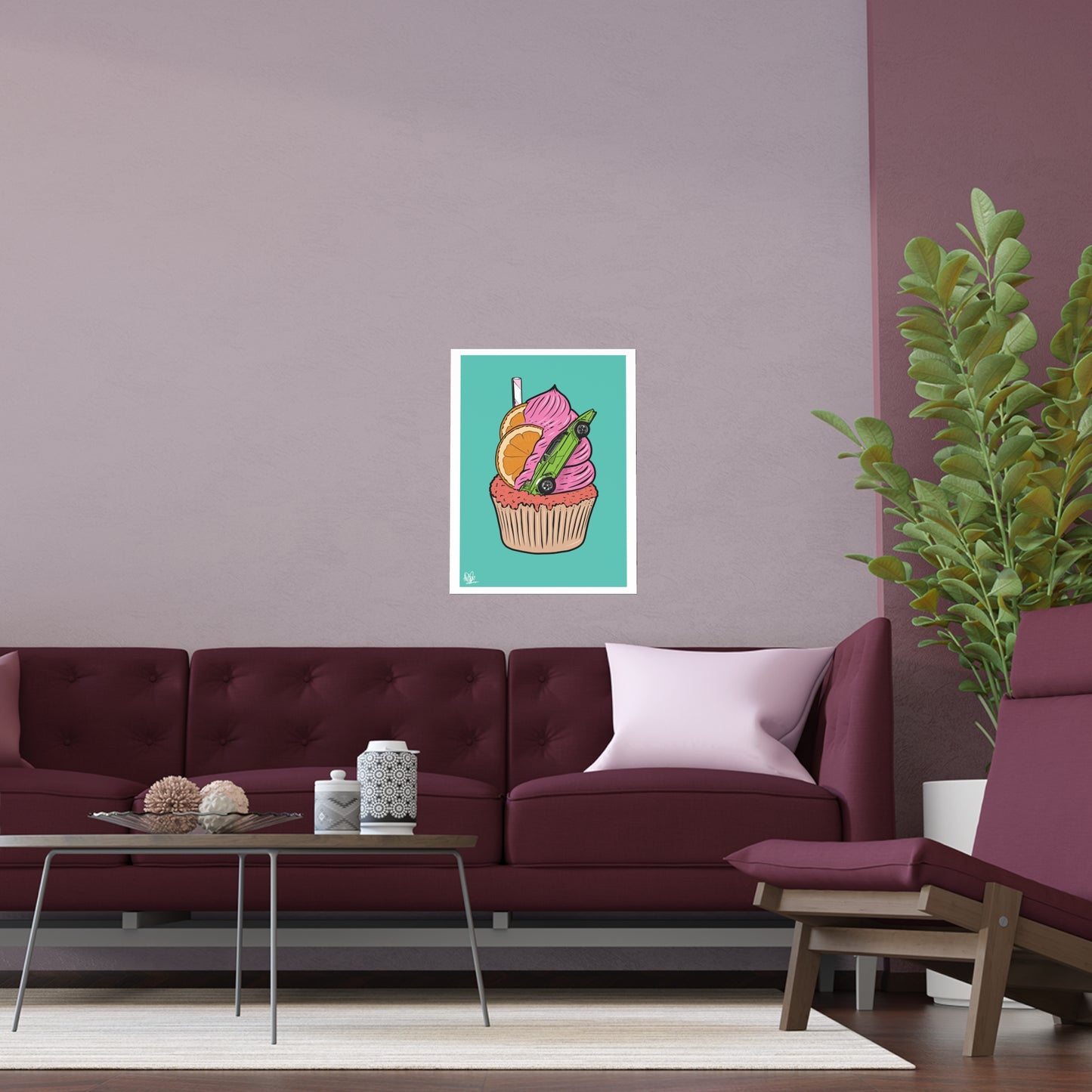 Lambo Cupcake - Silk Poster