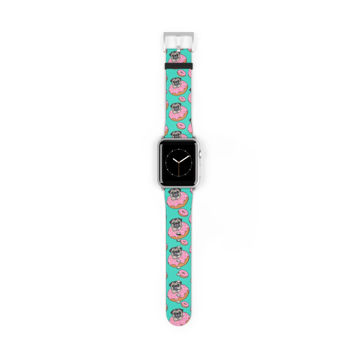 Pug in a Doughnut Watch Band