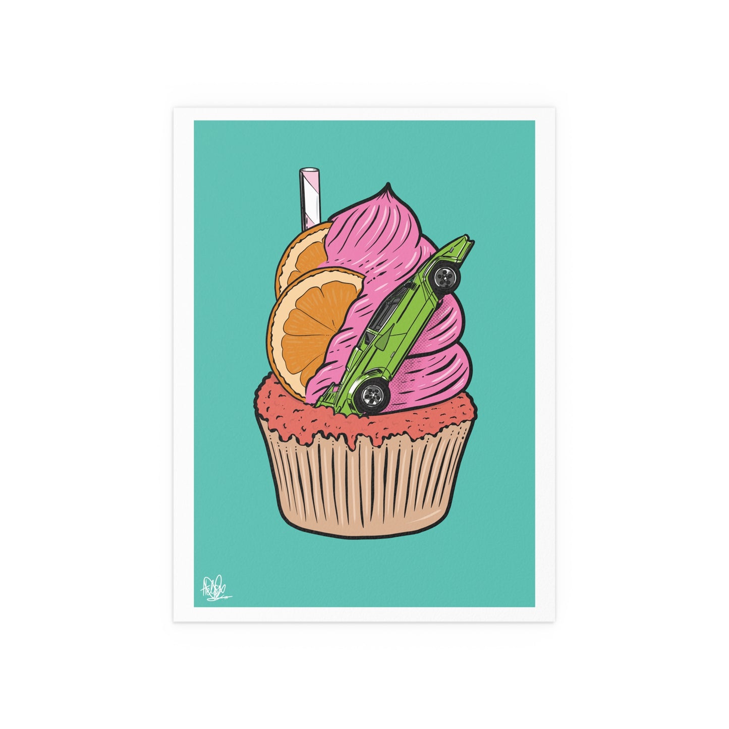 Lambo Cupcake - Silk Poster