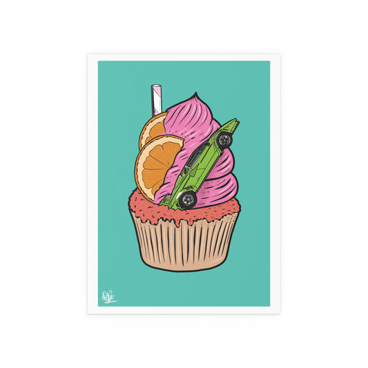 Lambo Cupcake - Silk Poster
