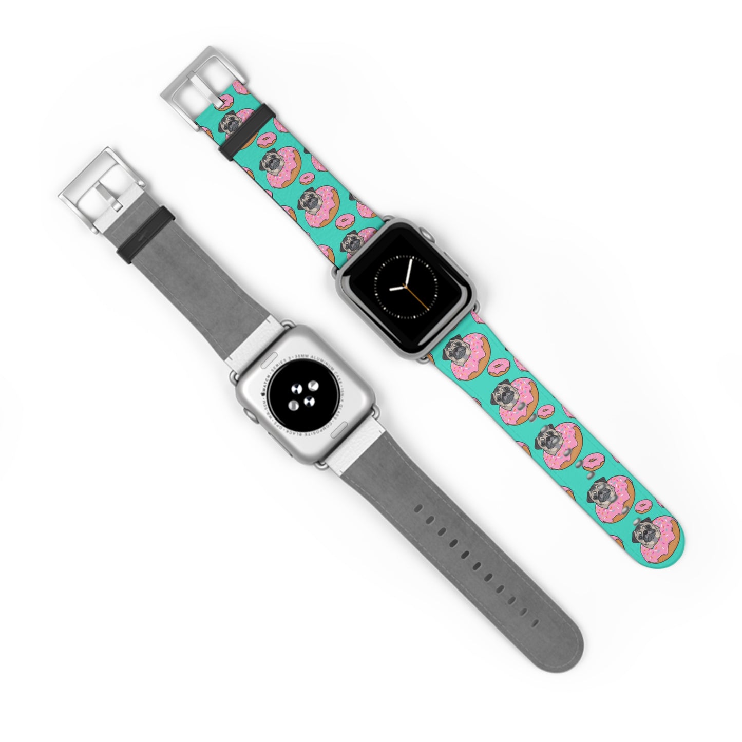 Pug in a Doughnut Watch Band