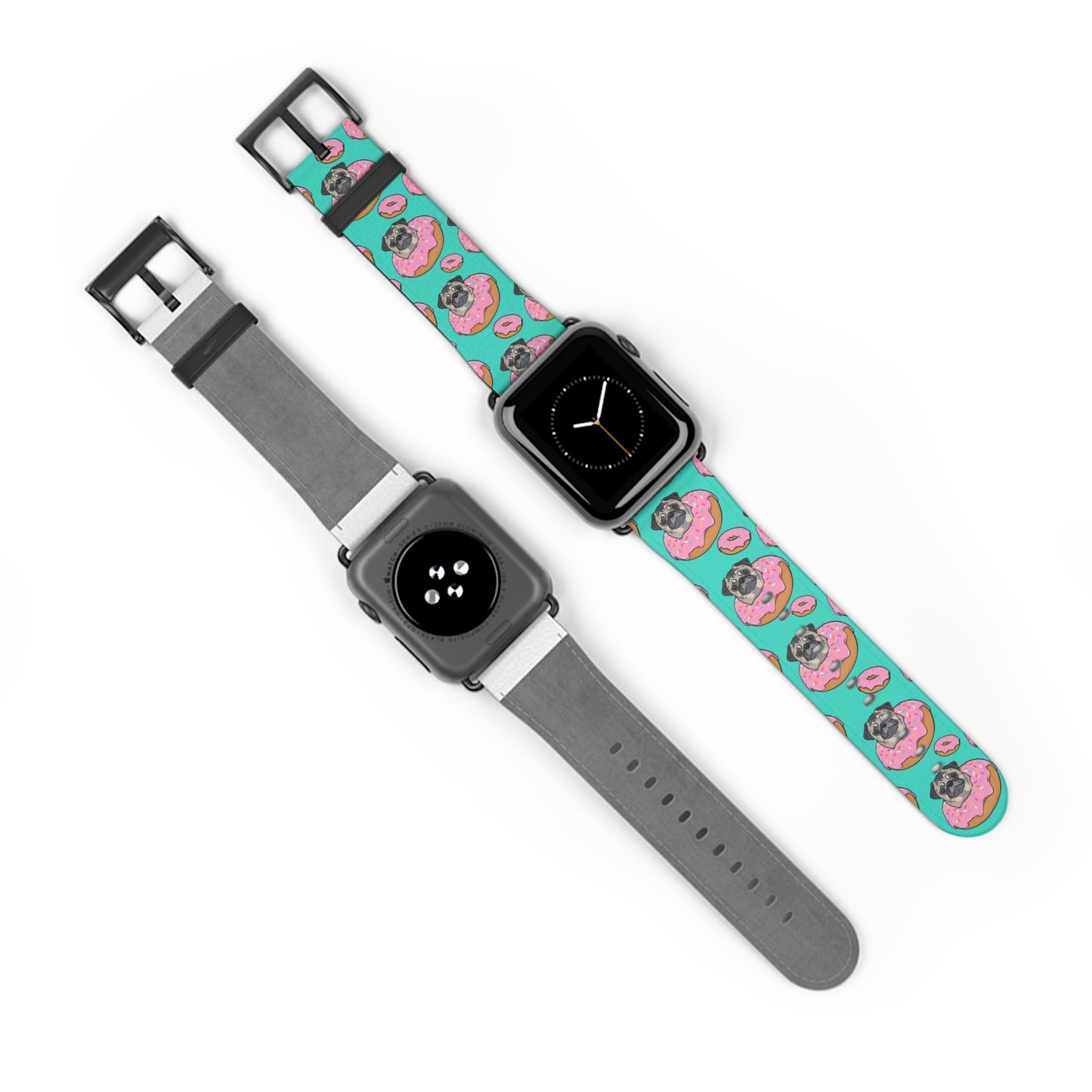 Pug in a Doughnut Watch Band