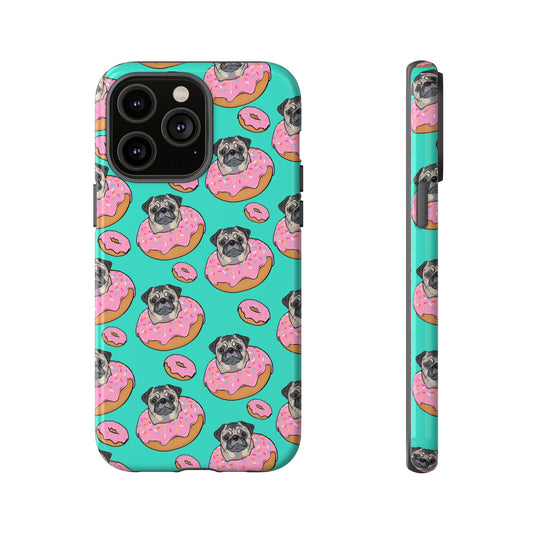 Pug in a Doughnut Phone Case