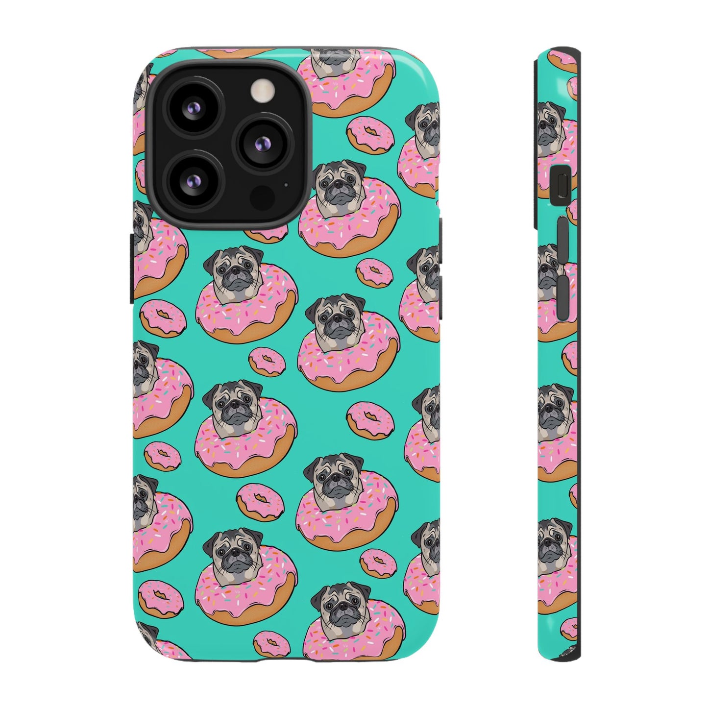 Pug in a Doughnut Phone Case