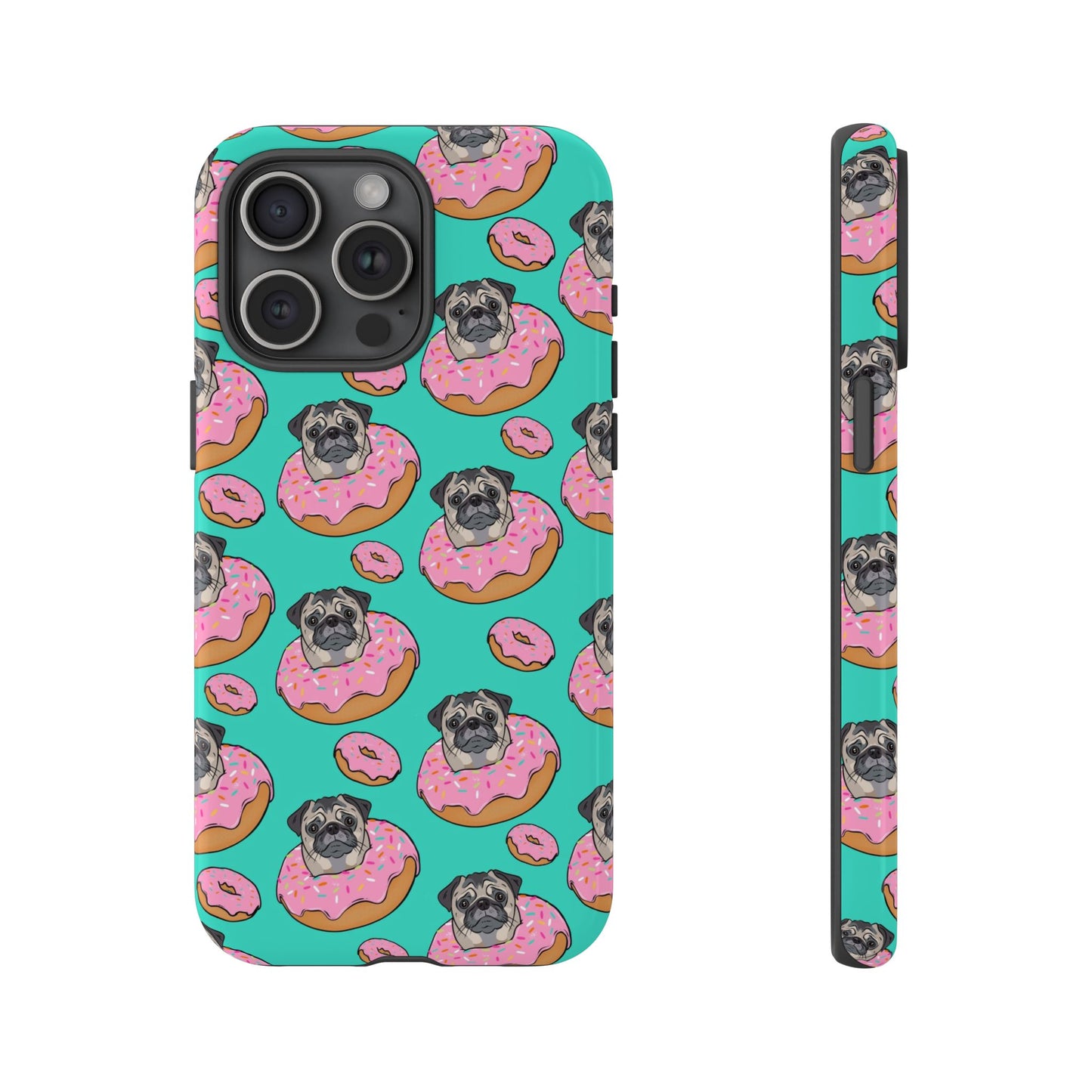 Pug in a Doughnut Phone Case