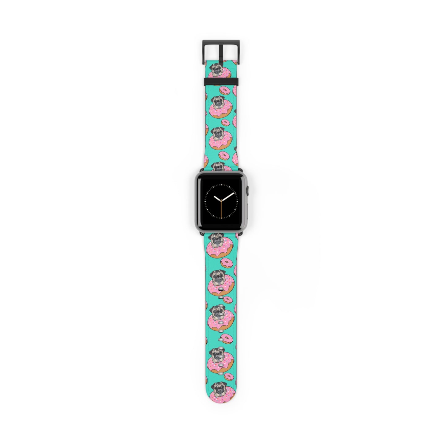 Pug in a Doughnut Watch Band