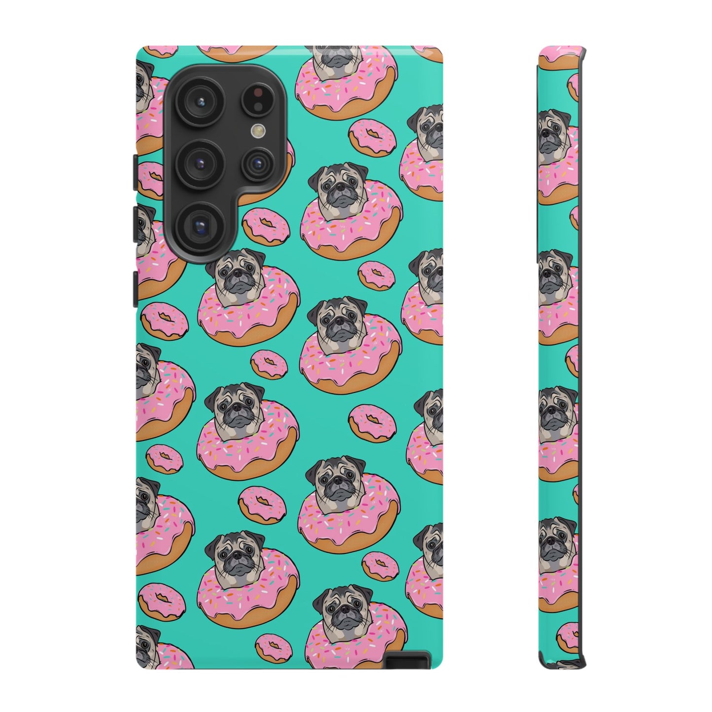 Pug in a Doughnut Phone Case