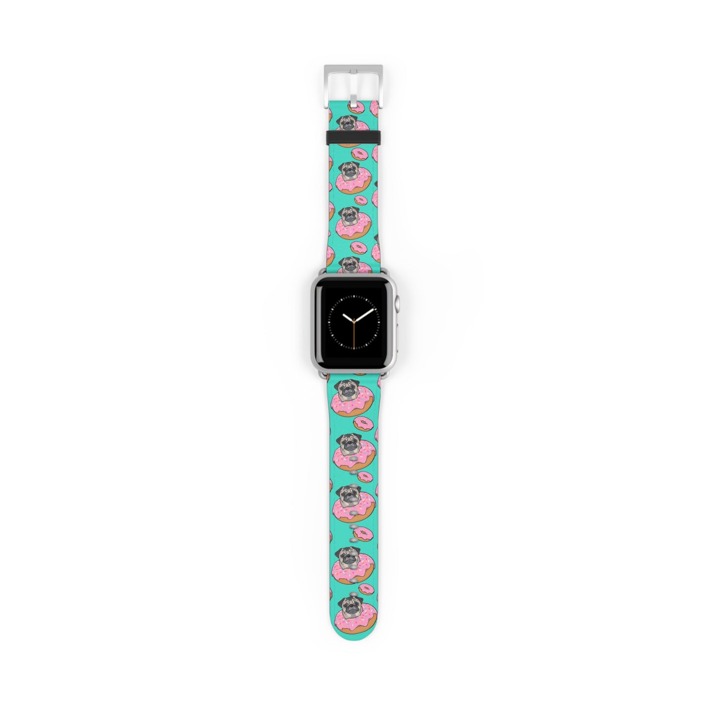 Pug in a Doughnut Watch Band
