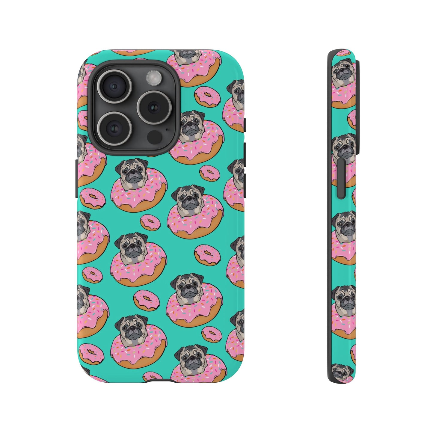 Pug in a Doughnut Phone Case