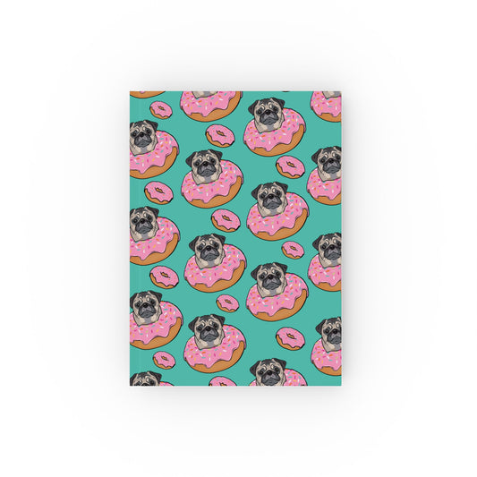 Pug in a Doughnut Hard Backed Journal